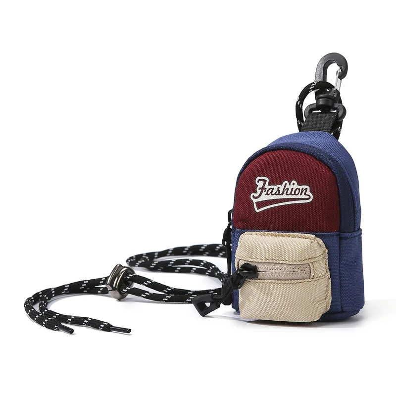 Мини-сумка на шею для мальчиков и девочек, милая нагрудная сумка с подвеской и несколькими карманами, детский студенческий подвесной кошелек на шею