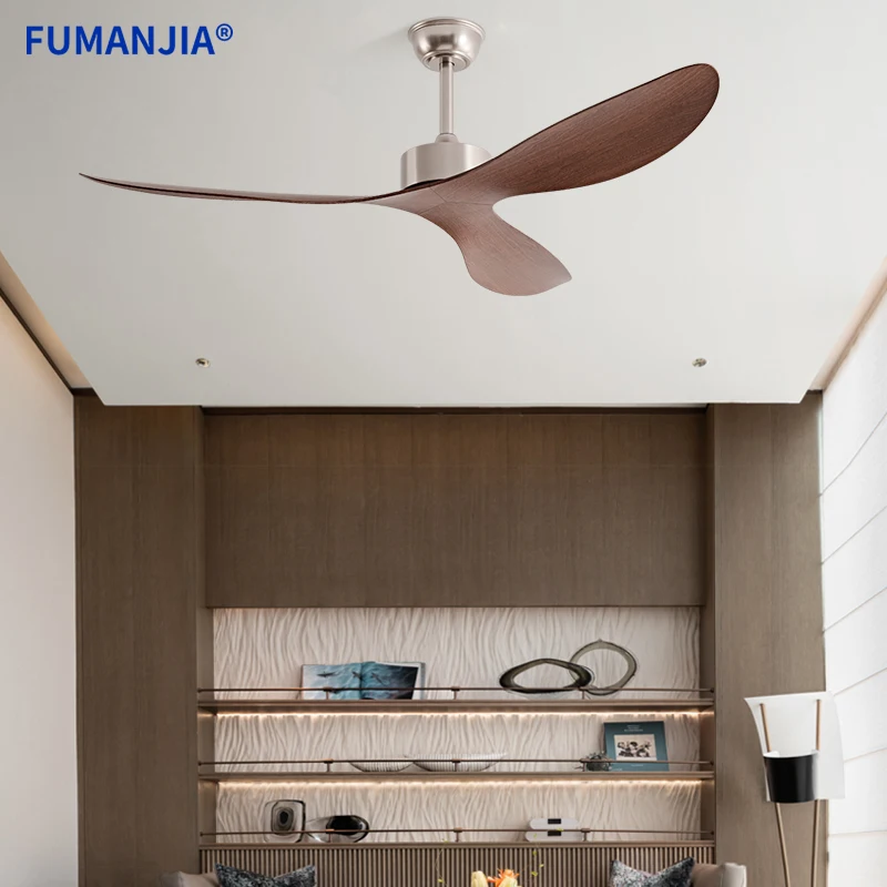 FUMANJIA 52 Inch Modern Farmhouse Ceiling Fan with Light Kit, 3 Blades 6 Speed Reversible for Living Room Bedroom Home Office