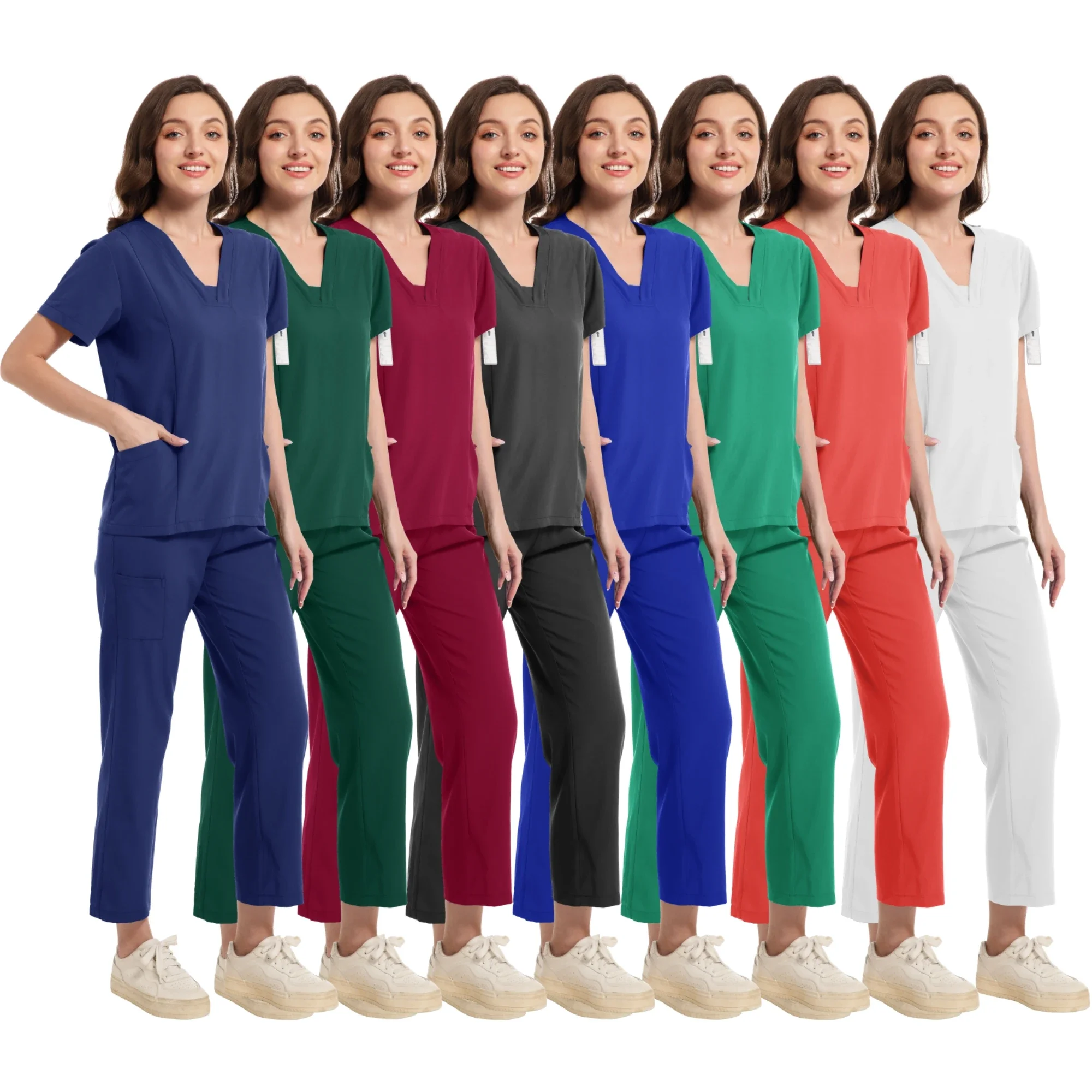 New Nurse Uniform Woman Hospital Doctor Men's Medical Sweatshirt Nursing Pants Workshop Uniforms Beauty SPA Work Clothes