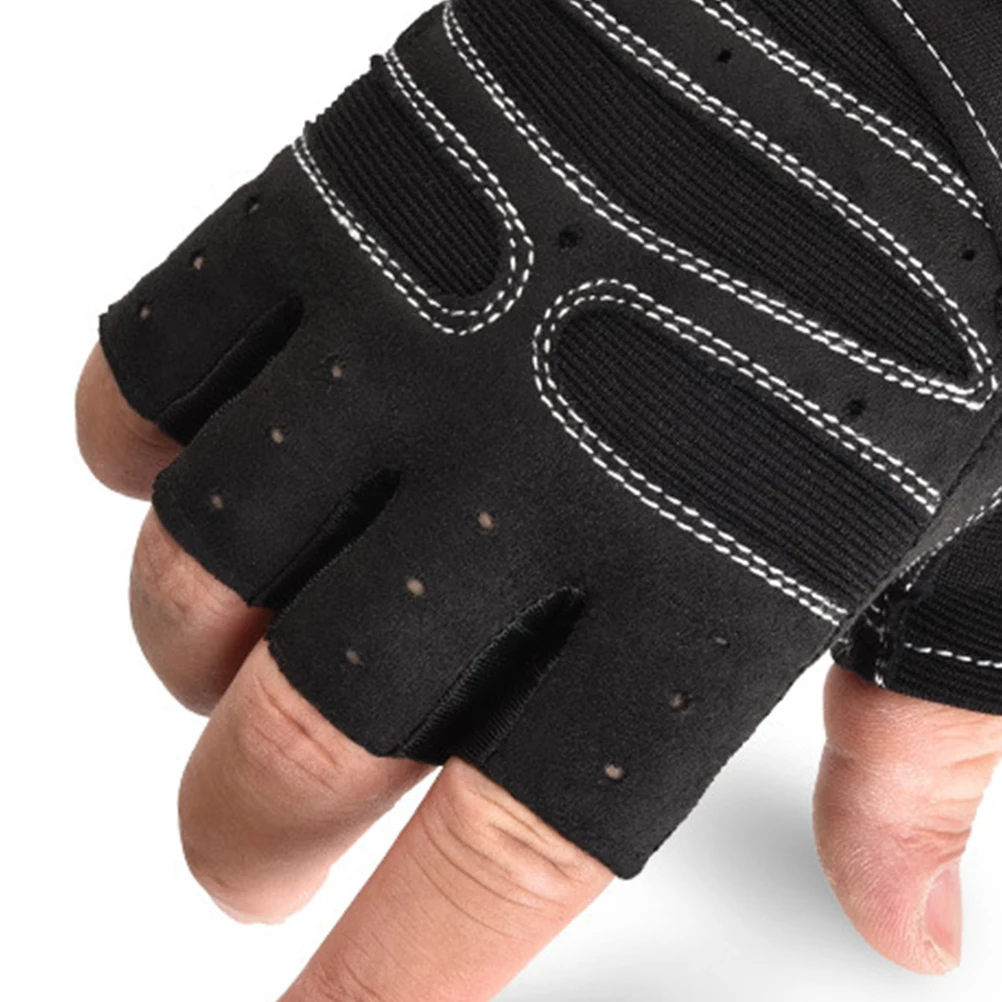 

1Pair Sport Half-Finger Gloves Breathable Elastic Comfortable Anti-Slip Shock-Absorbing for Climbing Weightlifting Riding