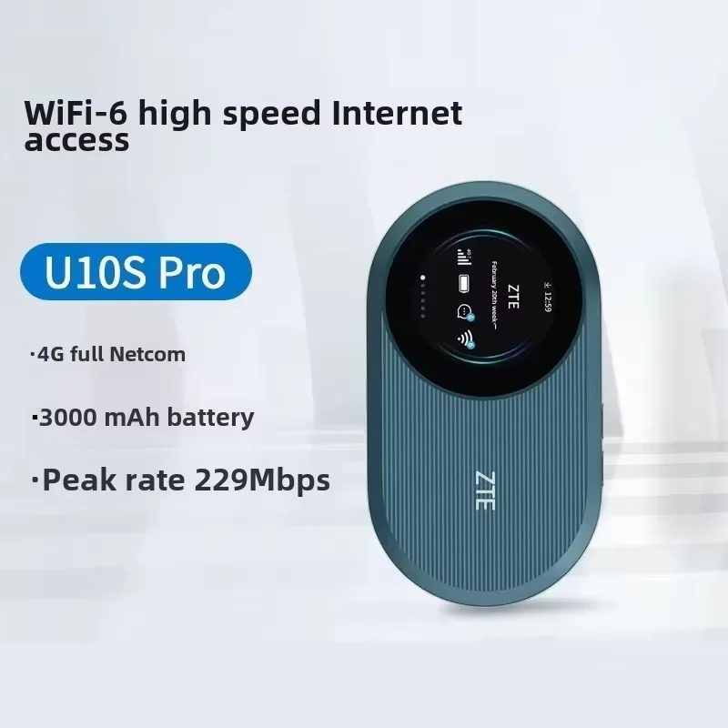 جديد U10S Pro 4G راوتر لاسلكي 4G LTE موبايل واي فاي نوع-C شاشة WiFi6 300Mbps 3000mAh بطارية سيم بطاقة مودم