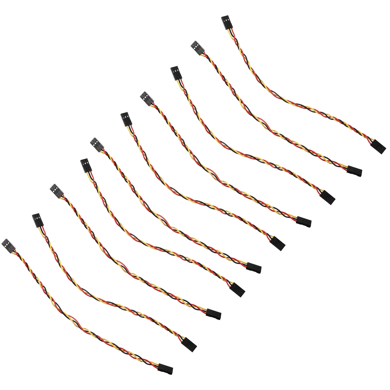 10Pcs 3 Pin Jumper Wire 20cm Rainbow Ribbon Cable Durable for Breadboard LCD TV Digital Jumper Wire