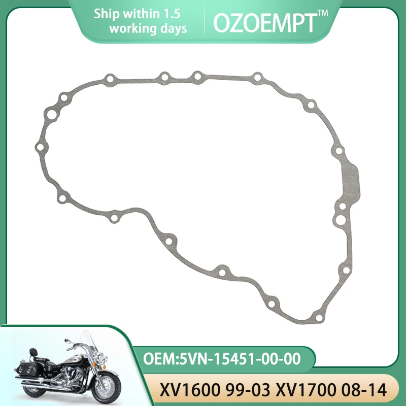 OZOEMPT Engine Cylinder Crankcase Repair Gasket Apply to XV1600 Road Star 99-03 XV1700 08-14 5VN-15451-00-00