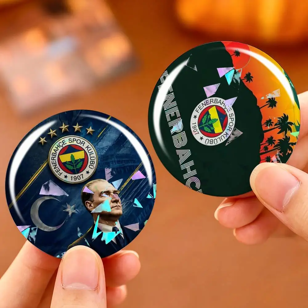 Turkey F-Fenerbahce Football FC Art Custom Tinplate Round Button Badges Pins Brooches for Clothes Backpack