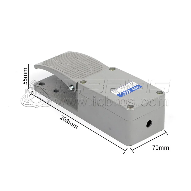 YDT1-17 Foot Pedal Machine Tool Accessories Inching Punch Press Switch Aluminum Shell With KH9011 6A 380V