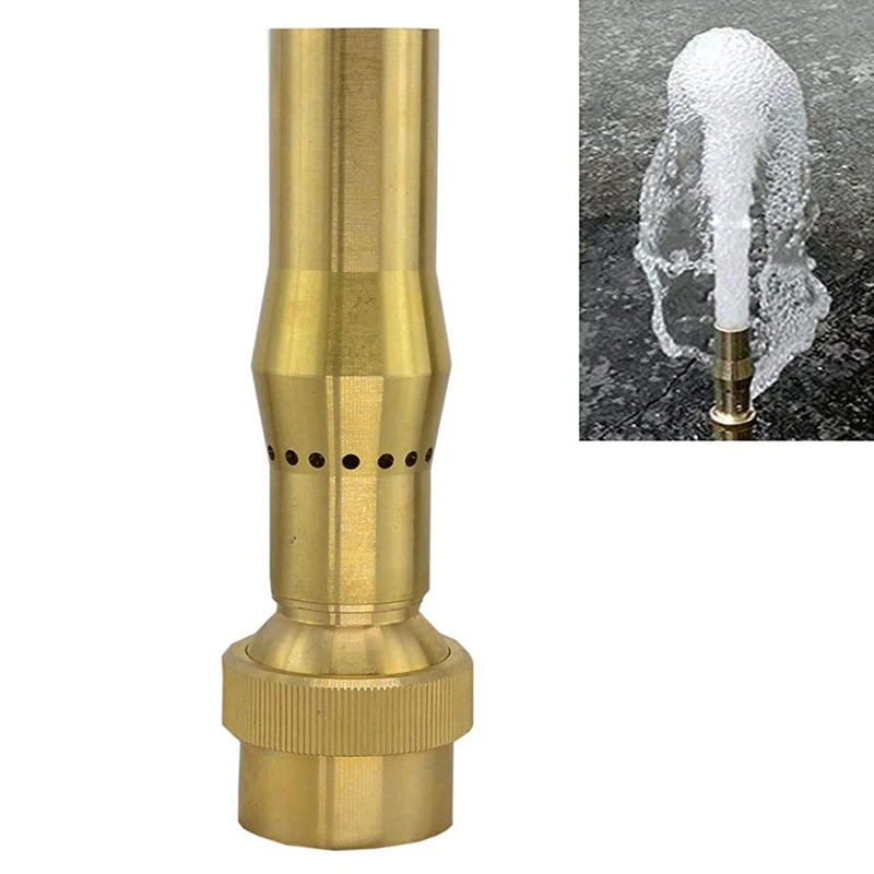 3/4 Inch Brass Foam Jet Fountain Nozzles Garden Landscape Fountain Adjustable Multi-Spray Nozzle Garden Pond Decoration Fountain