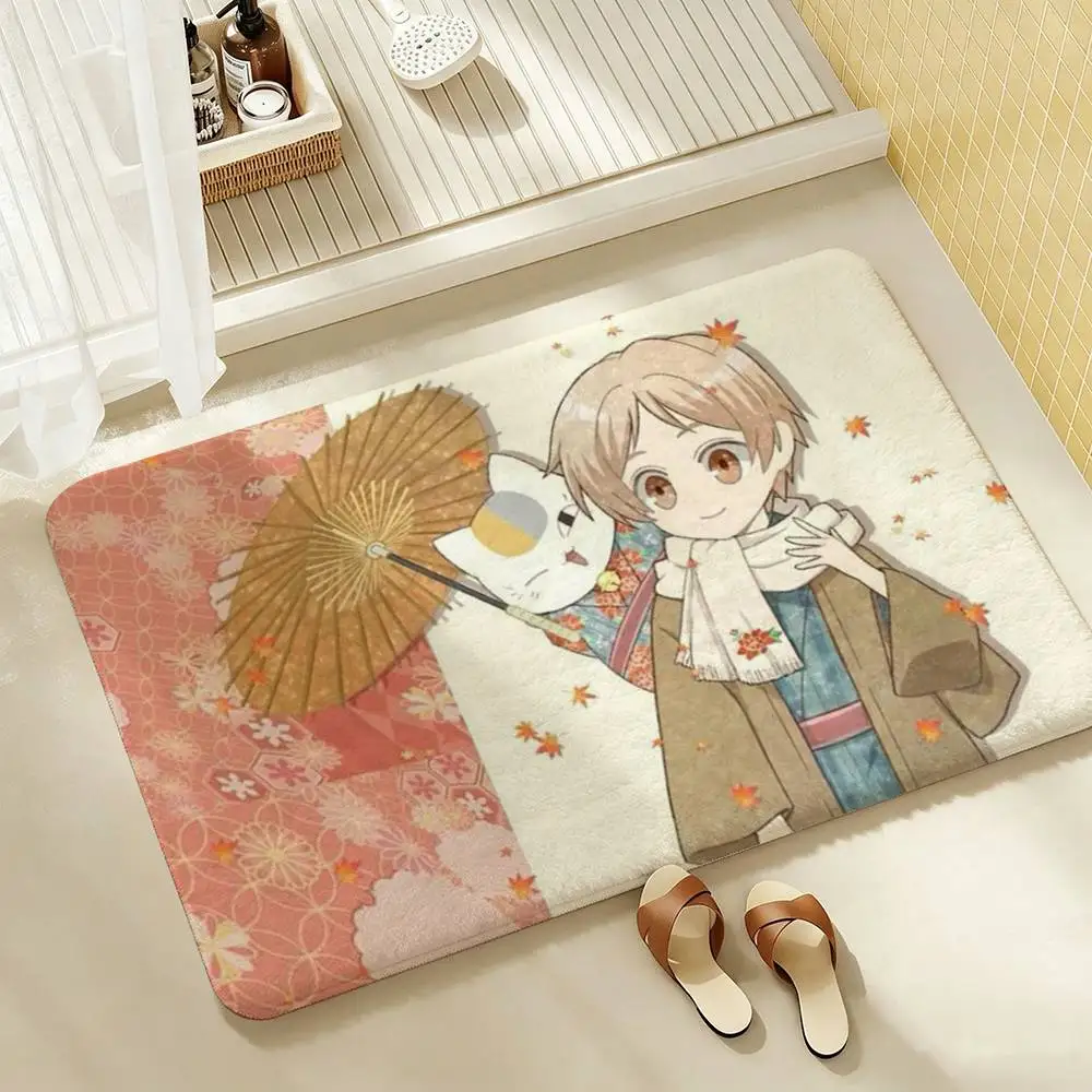 Natsume Y-yuujinchou Nyanko Shower Room Absorbent Small Floor Mat Soft Comfortable Decorative Foot Mat