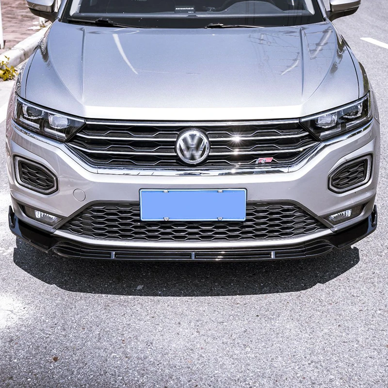 Для VW T-Roc / T Roc TSI TDI 2017-2022 автомобильный передний бампер, разветвитель спойлера, разделитель, передний бампер, защитная крышка