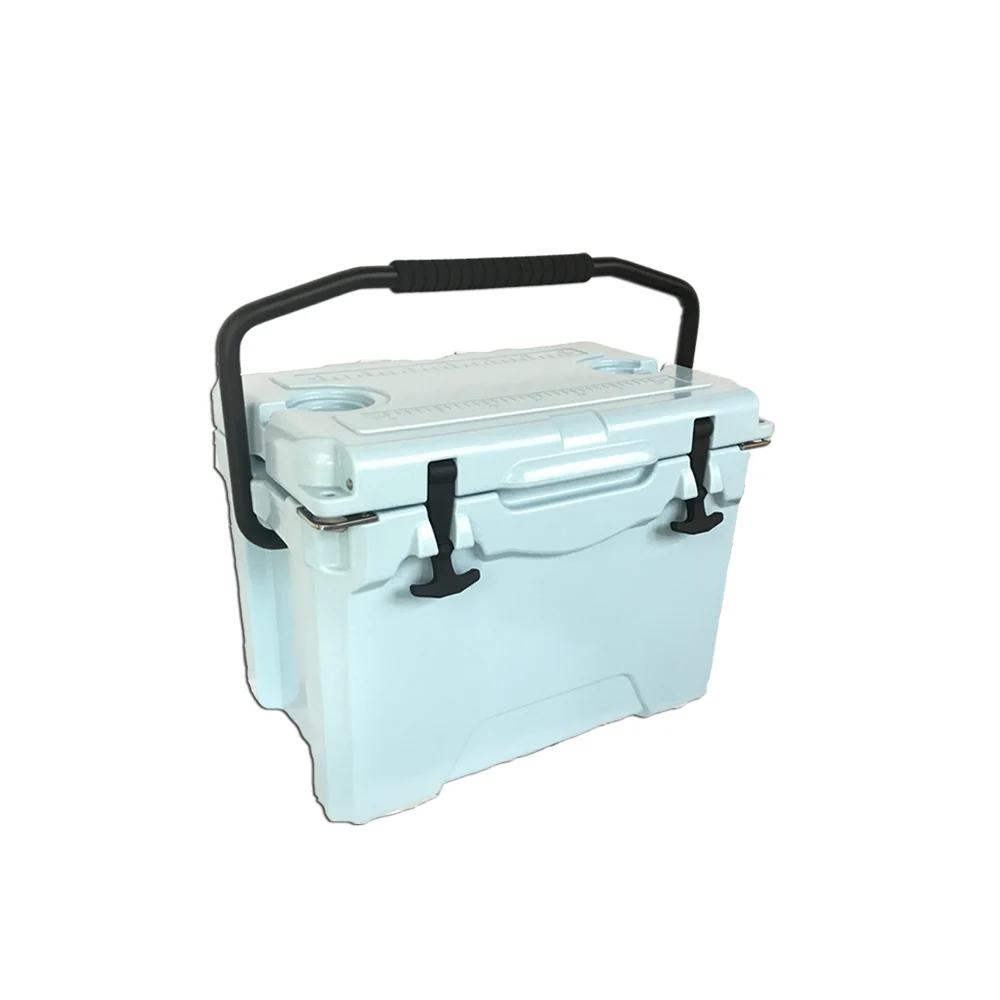 Rotomolded insulated cooler box for indoor and outdoor camping cooler box