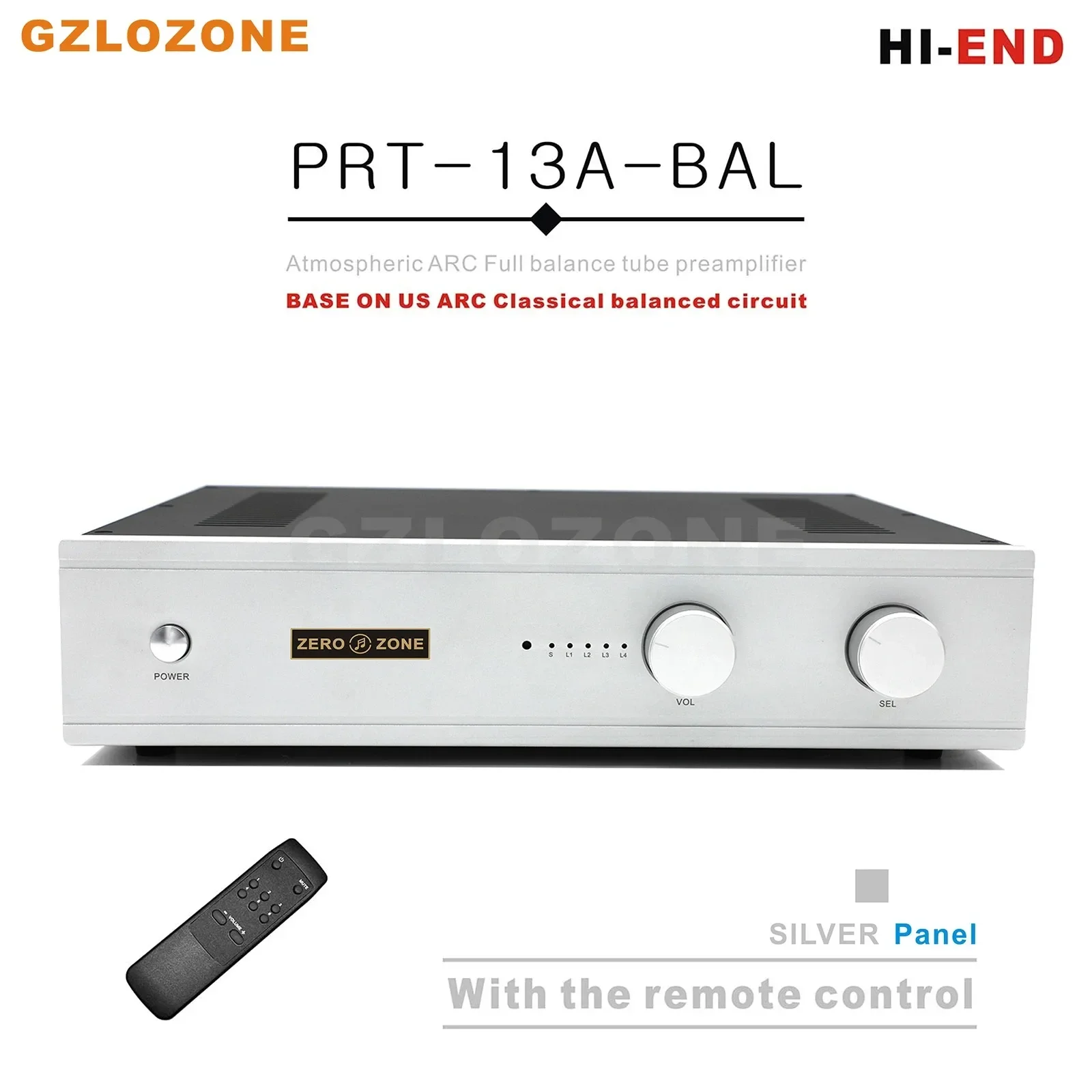 HIEND PRT-13A-BAL Tube Preamplifier Full Balance Remote Control Preamp Base On ARC Classical Balanced Circuit