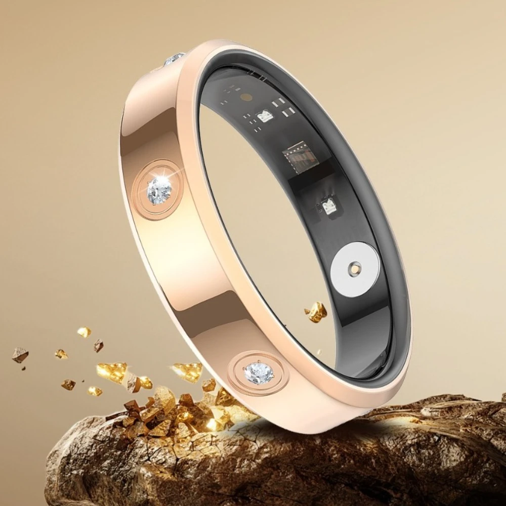 6.3mm Smart Rings Blood Oxygen Heart Pressure Physiological Cycle Sleep Exercise Monitor Ring Exquisite Jewelry IP68 Waterproof