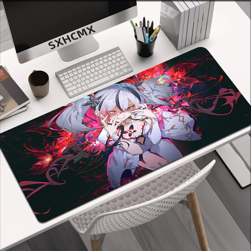 Camellya Wuthering Waves Comic Mouse Pad Game Laptop Play Mat Extra Large Kawaii Anime Non-slip Mousepad PC Gaming Accessories