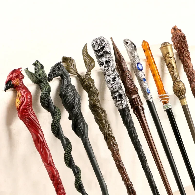 14 Styles Magic Wands with Box Metal Core Children Magic Toy Cosplay Wizard Props Model Collectible Ornaments Boy Gifts