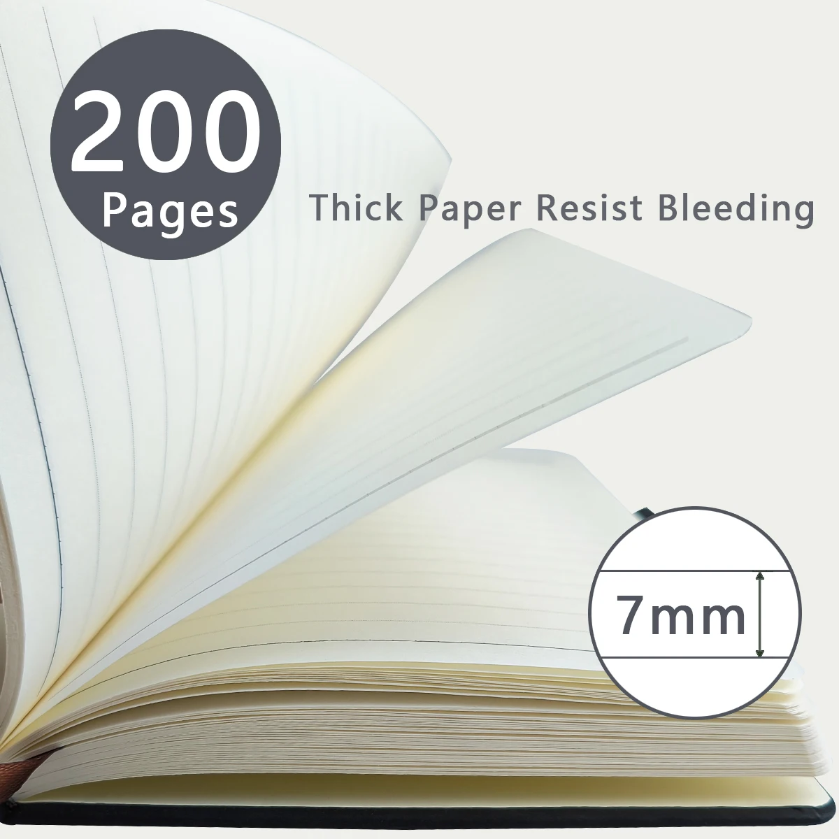 قطعة واحدة من دفتر ملاحظات جلدي عتيق مقاس A5 مع غطاء ناعم وإشارة مرجعية مثالية لاجتماعات العمل وحياة الجامعة #5
