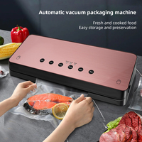 Electric Home Professional Food Vacuum Sealer Machine Widen Double Pump Thermal Sealing for Foods Preservation with Storage Bags