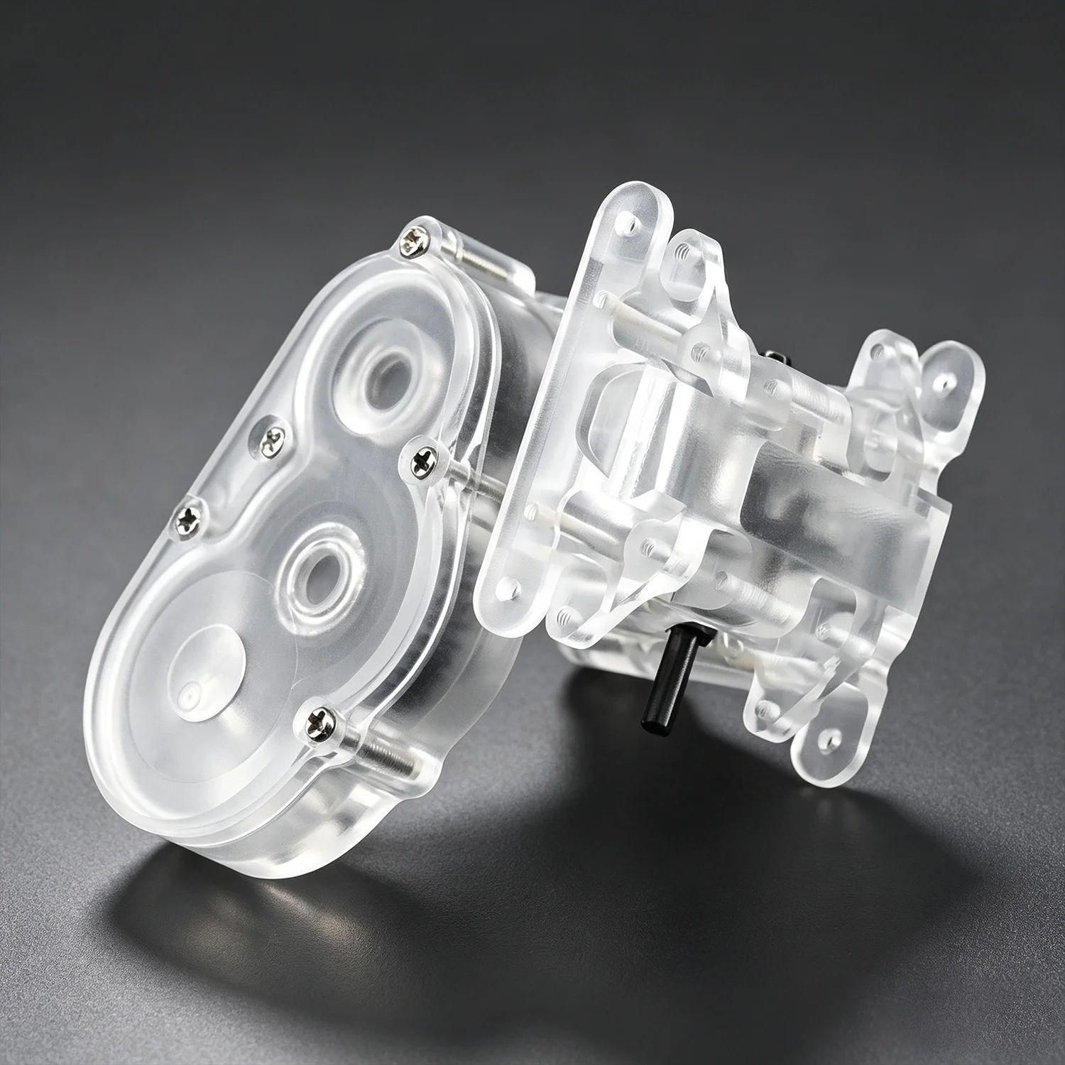Acrylic Transmission Gear Box and Skid Plate With Gear  for SCX30 Cars Upgrade Parts