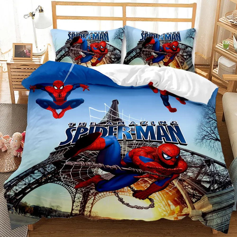 Universal Spiderman Bedding Set para Crianças e Adultos, Capa de Cama, Impresso, Twin Size, King Size, Moderno, Incluído