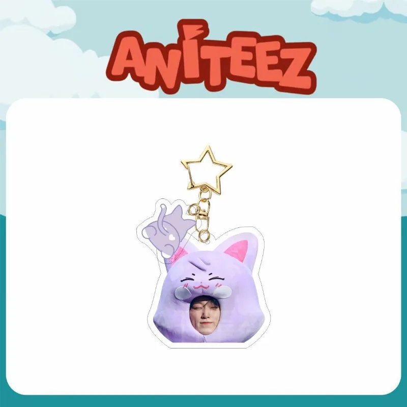 KPOP 2024 ANITEEZ マーチキーホルダー女性男性かわいいファッションアクリルキーリングホルダーギフトカーバッグチャームアクセサリー