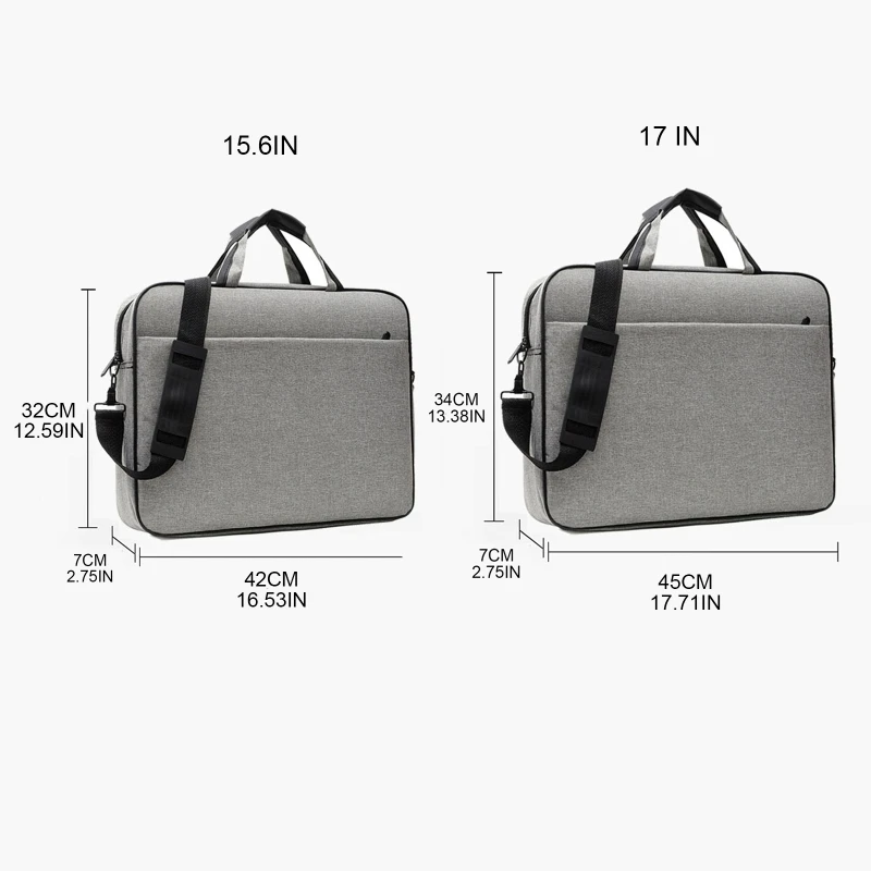 Tas Laptop 15.6 17 Inci Notebook Tahan Benturan untuk Casing Tas Tangan Bahu Komputer E74B