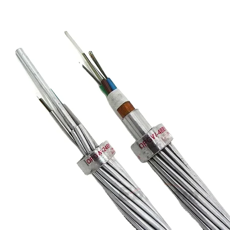 Factory opgw fibra 6 8 12 16 24 36 48 60 72core fibras tension low price adss OPGW  preco cabo power price fiber optical cable