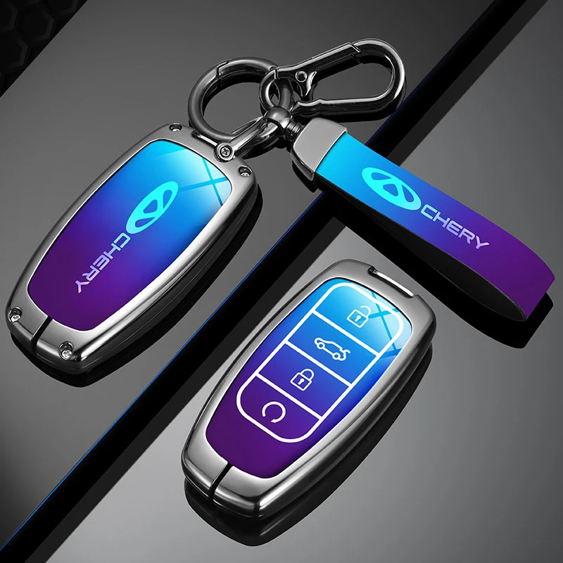 Alloy Car Remote Key Case Cover For Chery Omoda C5 5 fx 7 Tiggo 8 PLUS 8 Pro 7 Pro Arrizo 5 PLUS 2021 2022 2023 Auto Accessories