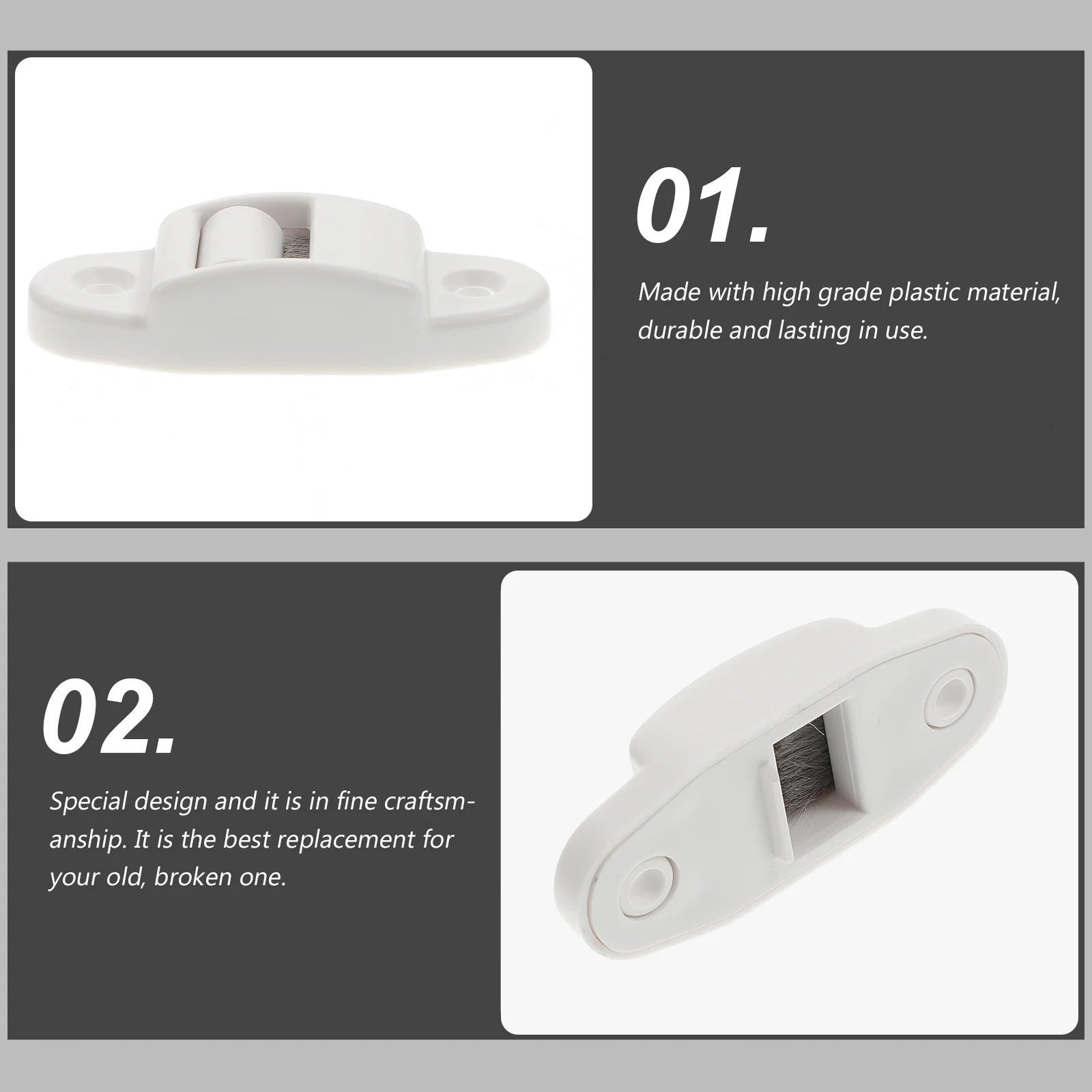 6 Pcs Belt Dust Collector Guide for Strap Surface-Mounted Shutter Replacement Roller Curtain Accessories Mini