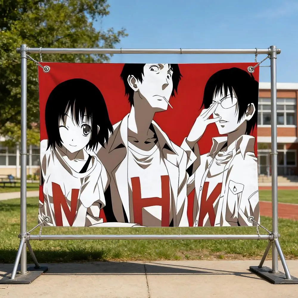 Dark Comedy W-Welcome to the NHK Flags Specialized for indoor and outdoor home decorations, outdoor camping, and bar parties