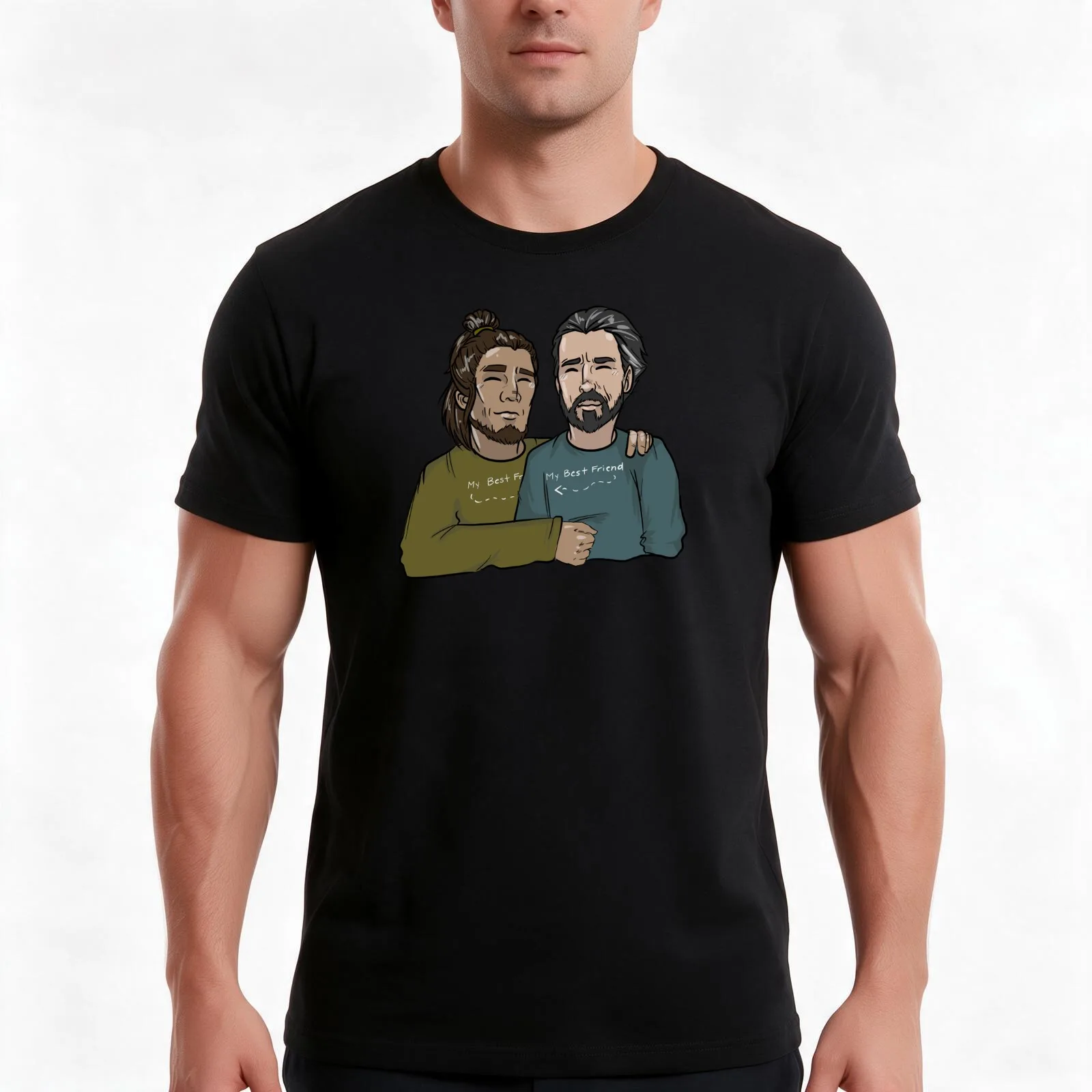 Count Dooku and Sifo Dyas BFF T-Shirt, Summer Casual Cotton Tee, Oversized Streetwear Tops, Vintage Graphic Print, 100% Cotton