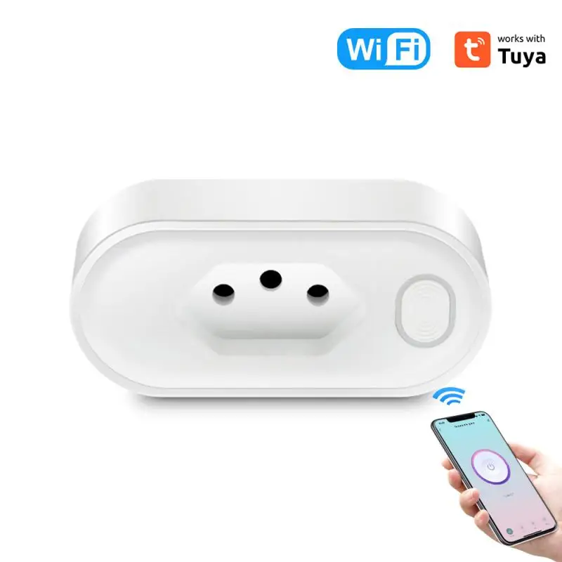 Tuya Brazil Smart Plug with Power Monitor, Smart Life App Remote Smart Socket Outlet Work for Home, Alexa