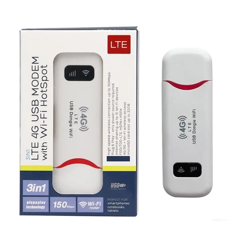 Router LTE USB Router Portabel Saku Jaringan Seluler Hotspot Modem USB Stik Nirkabel untuk Luar Ruangan 150Mbps