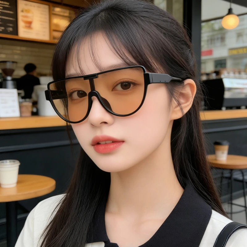 

Женские модные полукруглые солнцезащитные очки-моноблоки для активного отдыха, полуоправные, увеличенные, для путешествий, с защитой от УФ400