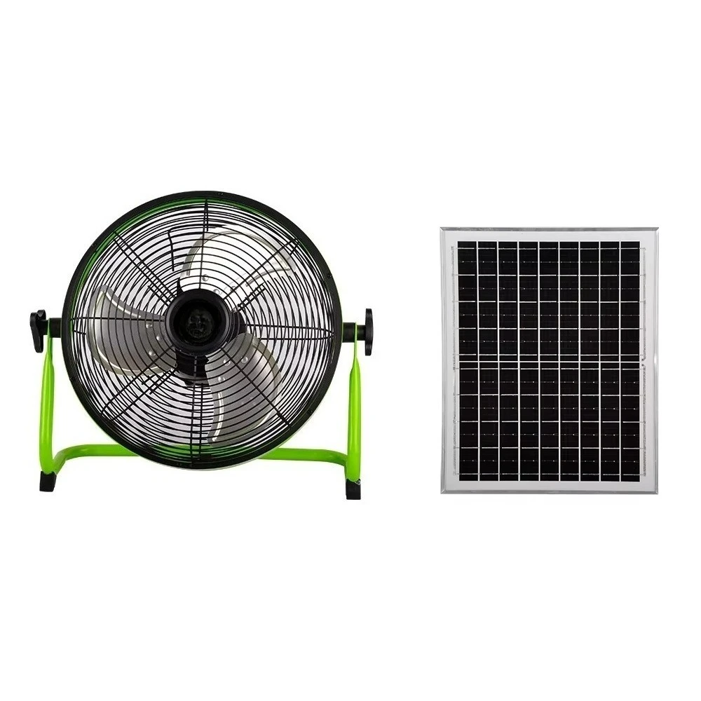 

Portable Solar Powered 12\" 14\" 16\" Fans Rechargeable Digital Control Outdoor Floor Fan with Metal Blade for Home Car Camping