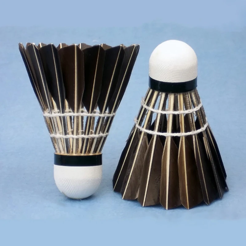 3/6/12pcs Professional Badminton Shuttlecock Black Goose Feather Badminton Shuttlecock Training Sport Badminton Ball