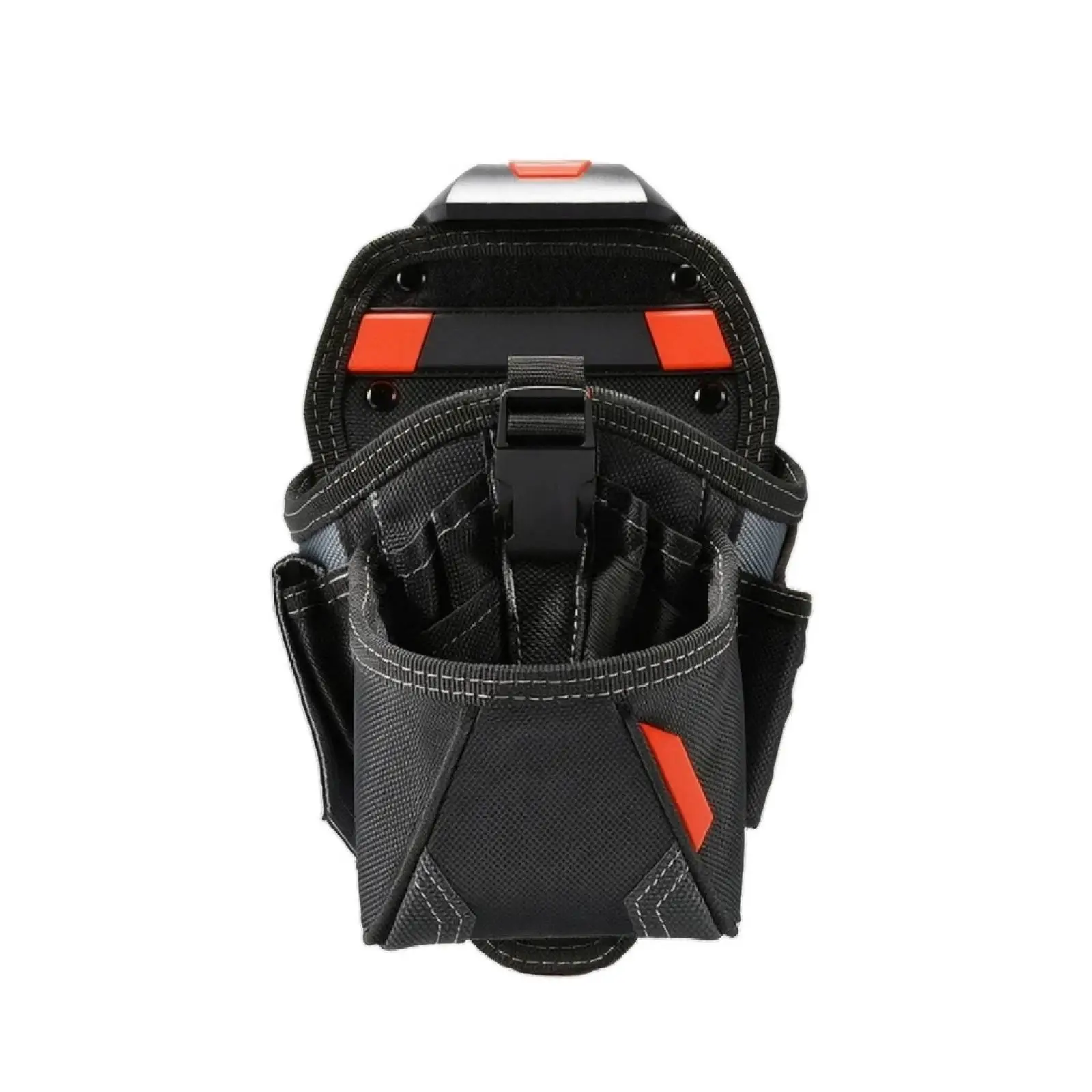 Multi Compartment Tool Pouch Bag Oxford Fabric Hard Back Panel for Electrician Carpenter Work Belt Gear Storage