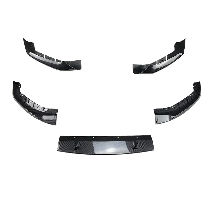 Front Bumper Lip Spoiler Splitter For BMW 5 Series G30 G31 M Sport 2017 2018 2019 2020 ABS Glossy black Car Styling Body kits