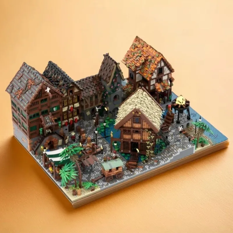 15725pcs MOC Port Sauvage A Merchant's Tale Pirates Model Building Blocks Christmas Gift Toy Creative Display Craft Education