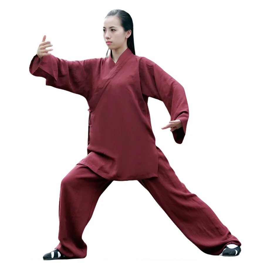 Hoge Kwaliteit Katoen Linnen Kleding Sets Mannen Vrouwen Tai Chi Pak Praktijk Kleding Martial Art Uniform Taoïstische Kung Fu Top + broek