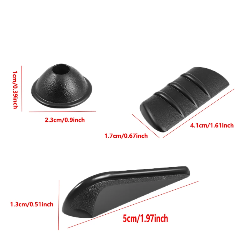 10Pcs 3R Windshield Deflector Trim Anti-Collision Decor Stickers Reduce Wind Noise Auto Exterior Modification Accessories