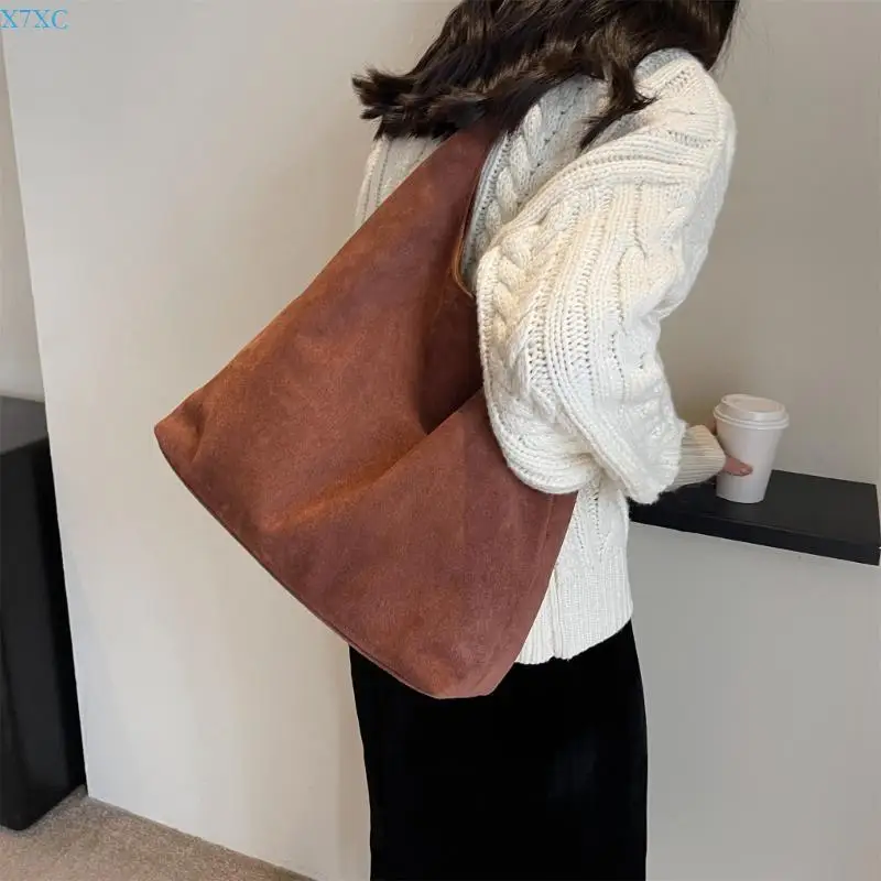 

X7XC 2pcs Trendy Brown Shoulder Bag For Women Fashion Underarm Bag Office Handbag for Work Library And Travel Needs