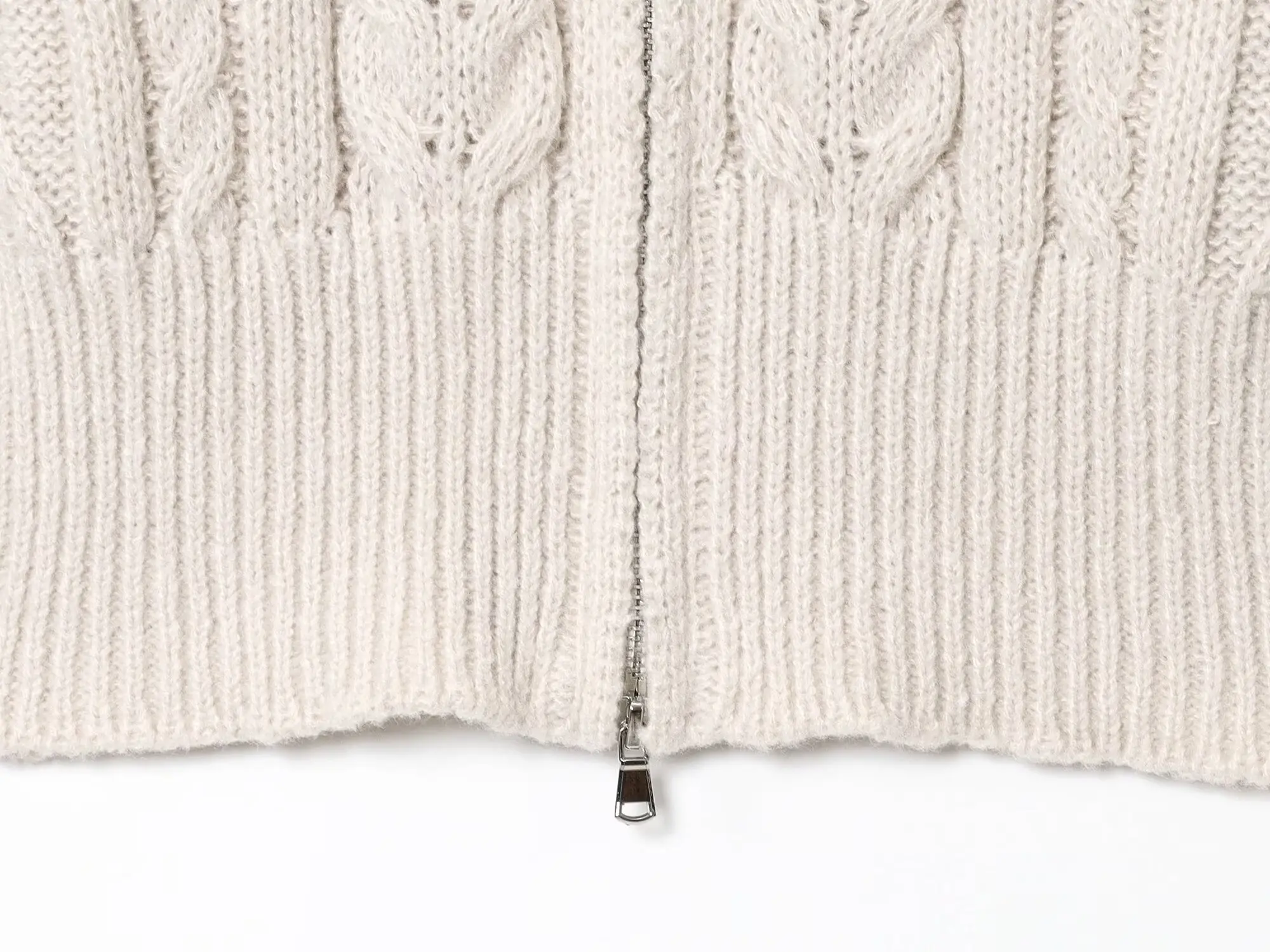 

HH Women Autumn New Fashion Versatile Lazy Style Zipper Stand Collar Twist Knitted Cardigan Female Chic Warm Long Sleeve Sweater
