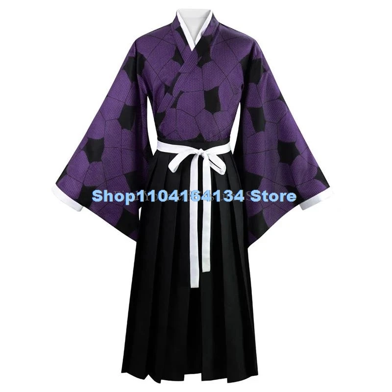 Kokushibo Cosplay Kimetsu Anime Demon Slayer Costume No Yaiba Kokushibou Cosplay Wigs Kimono Haori Halloween Costumes for Men