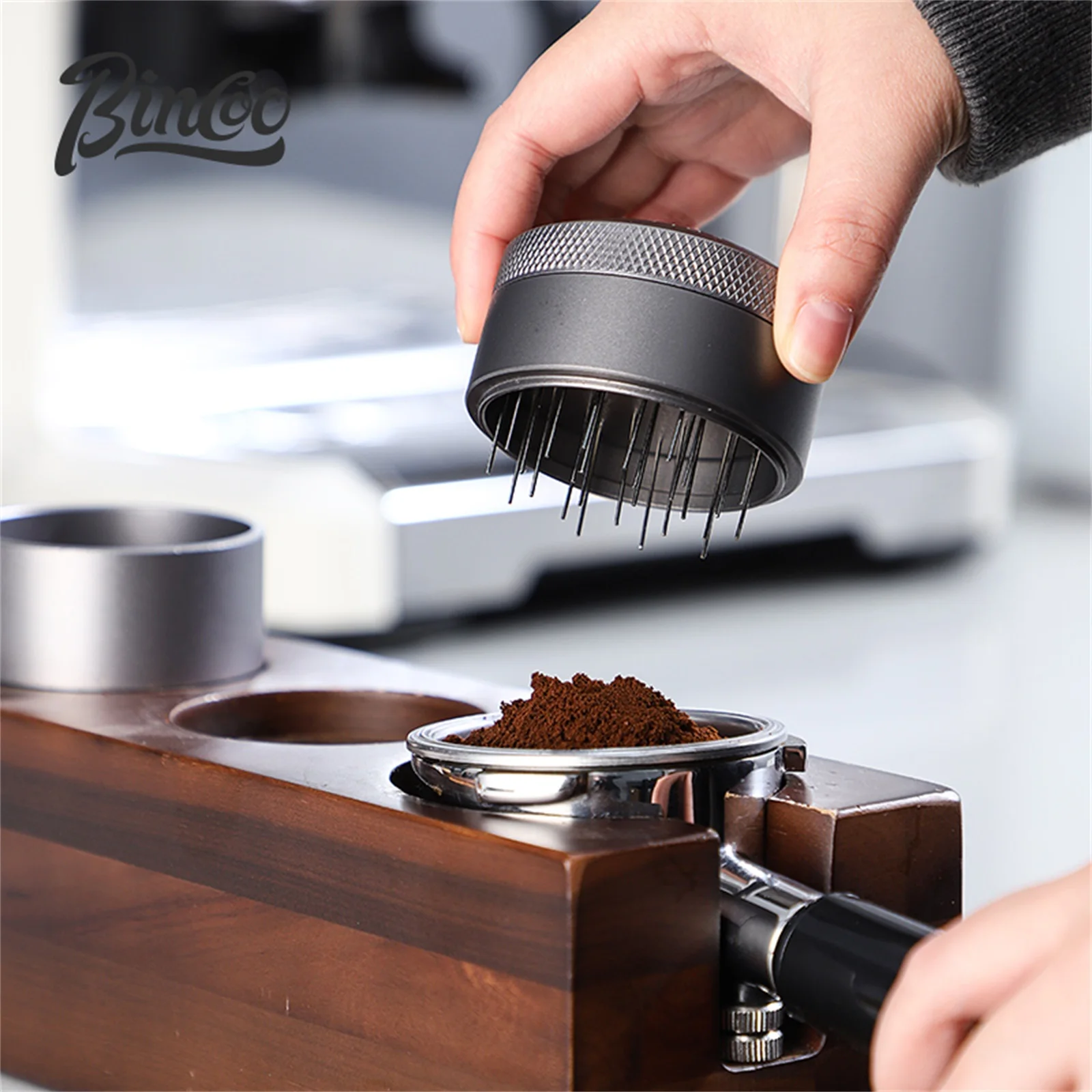 

Coffee Needle Tamper 51mm 58mm Distributor Rotatable Espresso Needle Distributor Coffee Needle Stirrer Barista Coffee Tools