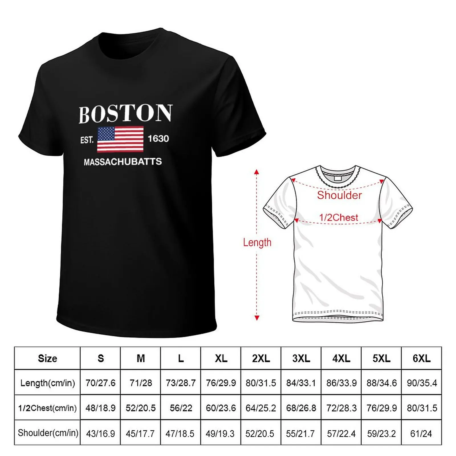 Boston Massachubatts T-Shirt Moisture Control Sports Tee