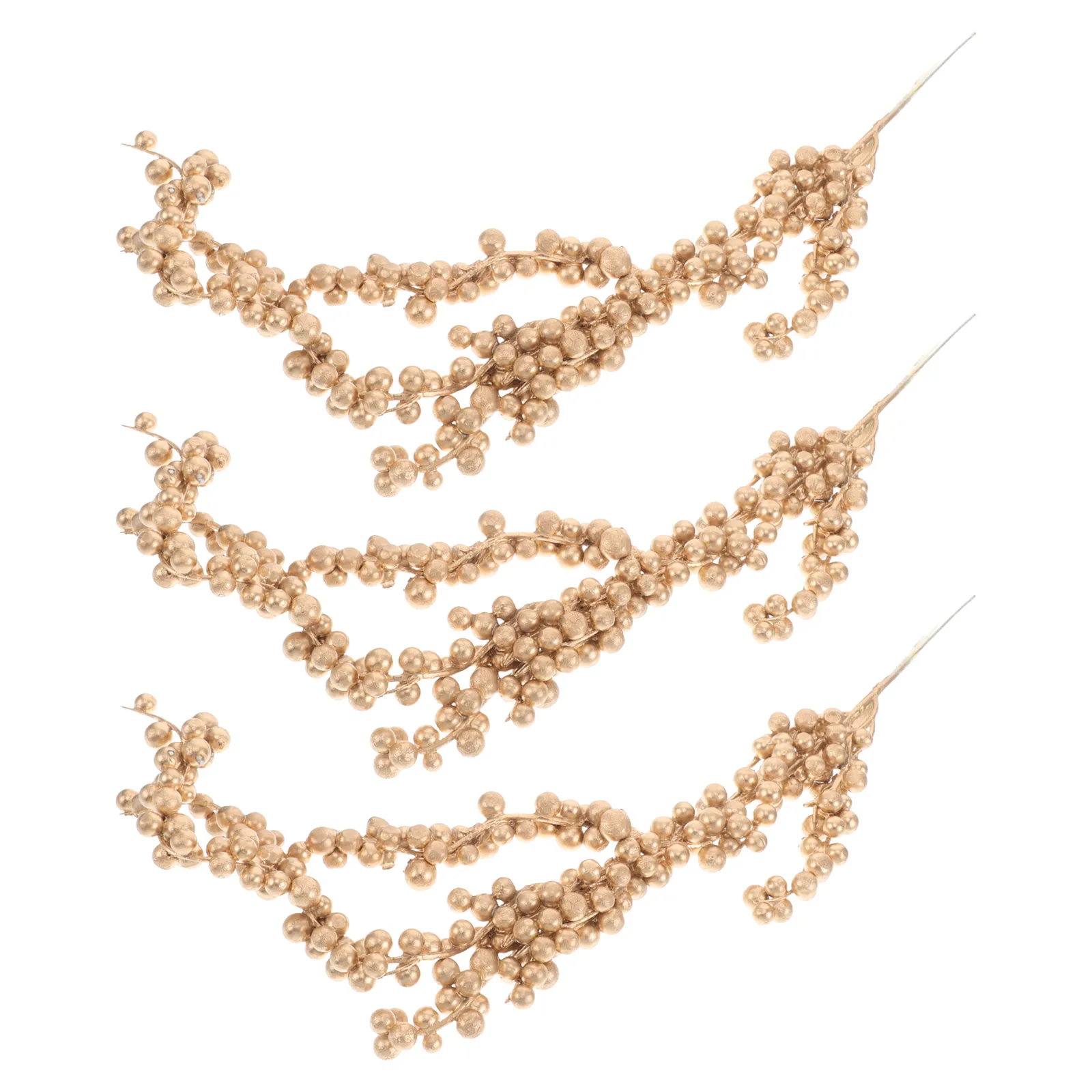 

3pcs Artificial Berries Christmas Tree Decor Foam Berry Branches Simulation Flower Home Wedding Party Gadgets