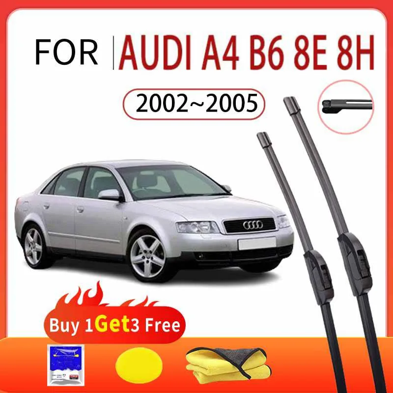 

For Audi A4 B6 8E 8H 2002 2003 2004 2005 New Car Front Wiper Multifunctional Boneless Silent Wiper Blade Rubber Strip Auto Parts