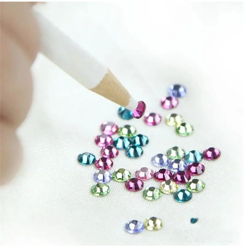 DIY Nail Art Rhinestones Gems Picking Crystal Dotting Tool Wax Pencil Wood Pen Picker Rhinestones Nail Art Decoration