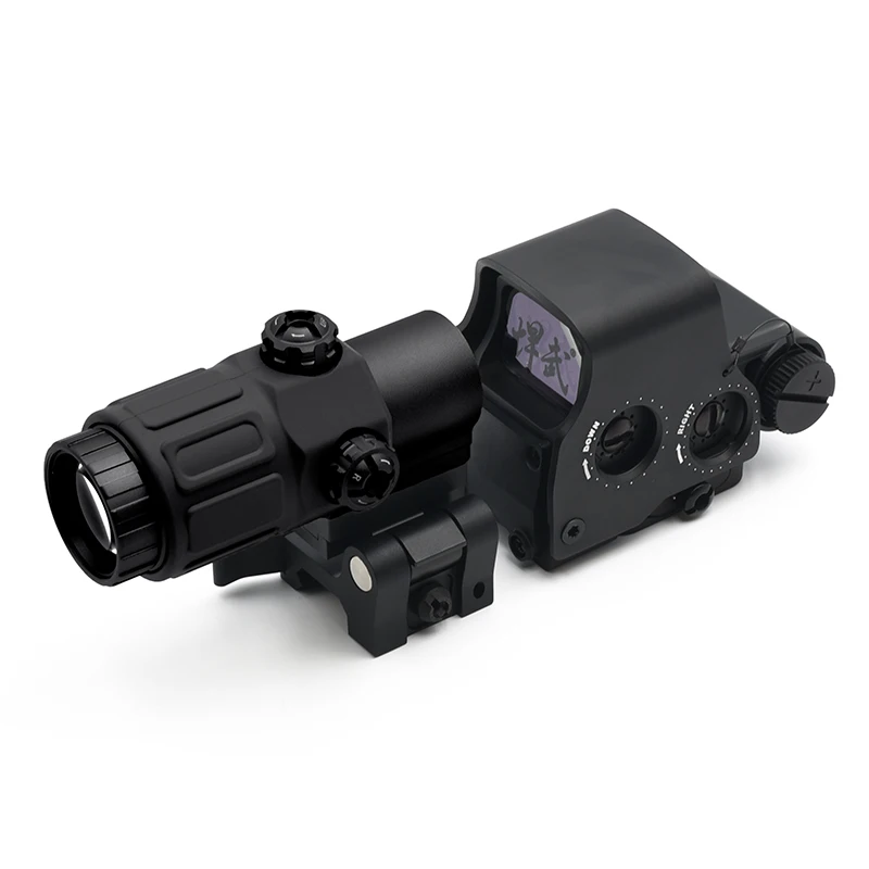 Holy Warrior S1 Holographic Red Dot Sight NBG33 3X Magnifier Full Markings Waterproof Features Fas Optic Riser FTC Mount Combo view 6