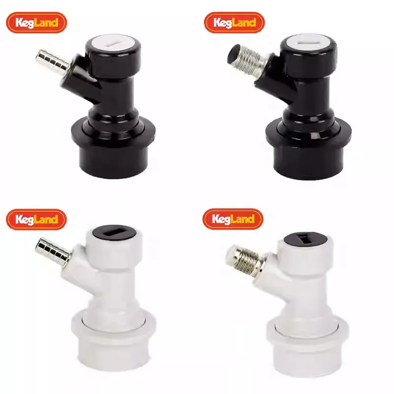 

Ball Lock Disconnect Set,Homebrew Beer Keg Disconnect Connector, Barbed Liquid / Gas Dispenser with Push-In Fit and Swivel Nuts