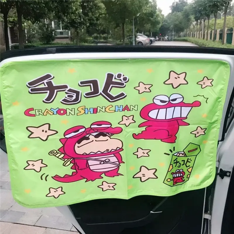 

Kawaii Crayon Shin Chan Magnetic Suction Car Sunshade Anime Curtain Heat Insulation Summer Sun Protection Car Accessories Gifts