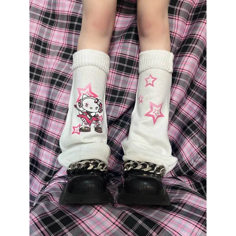 

Japanese Autumn and Winter Hello Kitty Tully Stockings Women's Striped Striped Leggings Y2k JK Girls Sanrio Cosplay Uniform Acce